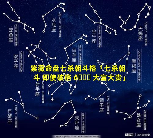 紫薇命盘七杀朝斗格「七杀朝斗 即使破格 🐟 大富大贵」